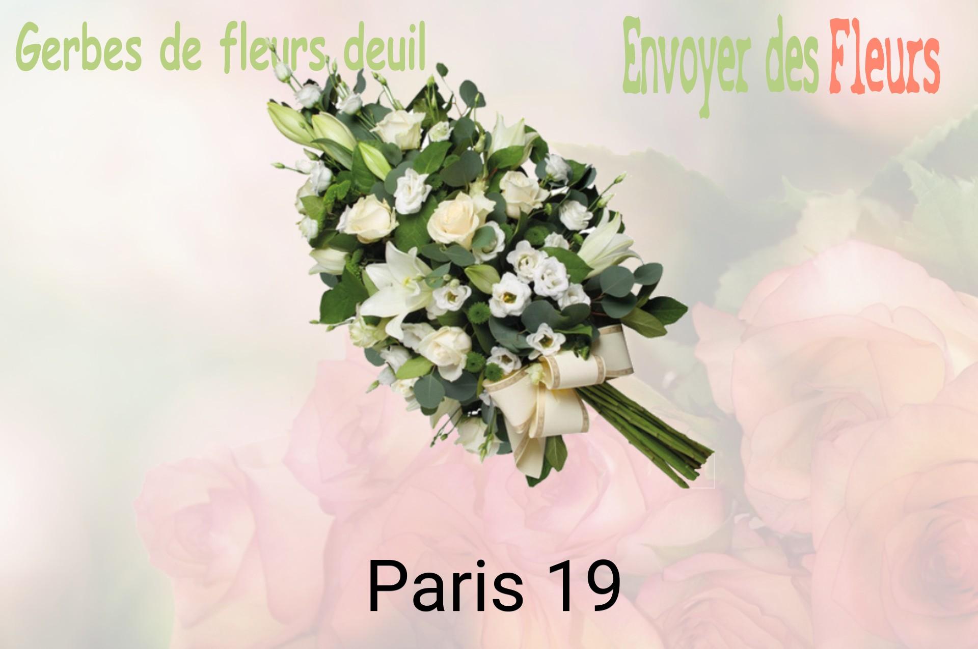 Gerbe de fleurs de deuil livrée à Paris-19